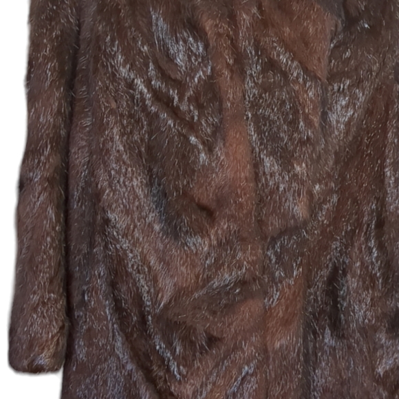 Vintage KES II Dark Brown Colours Real Fur Winter Long Coat Size L Size L - Picture 16 of 16
